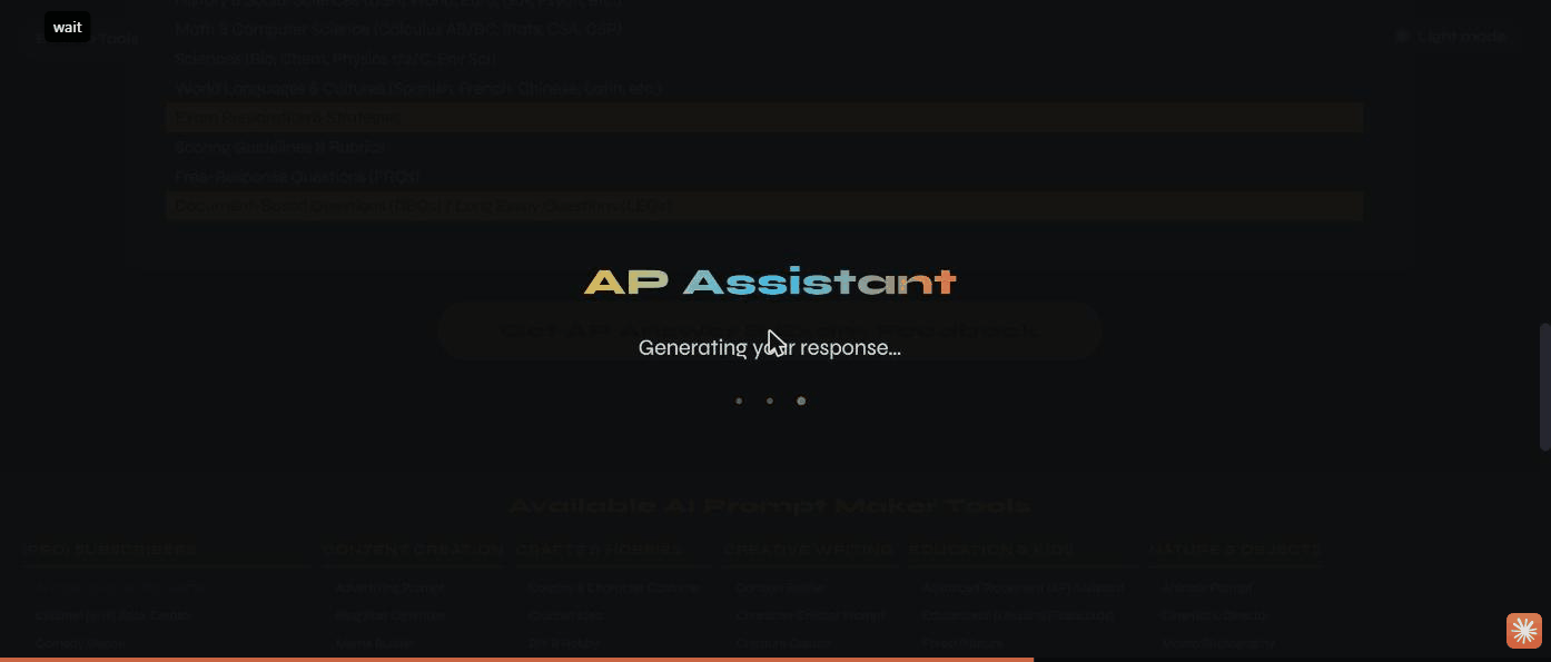 The generating overlay