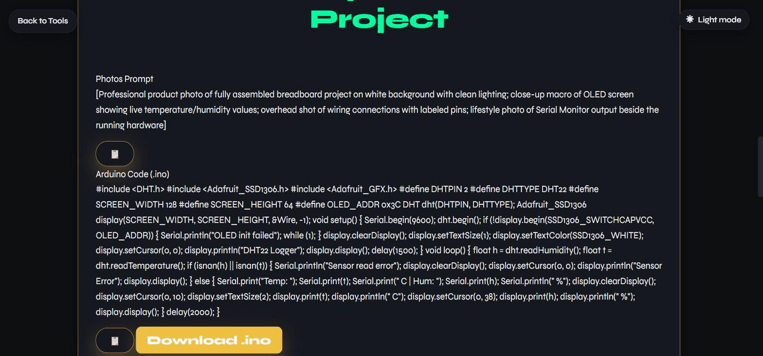 The generated result