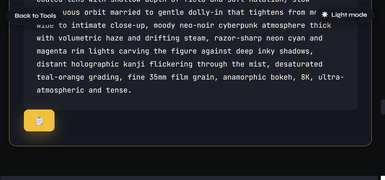 The generated result