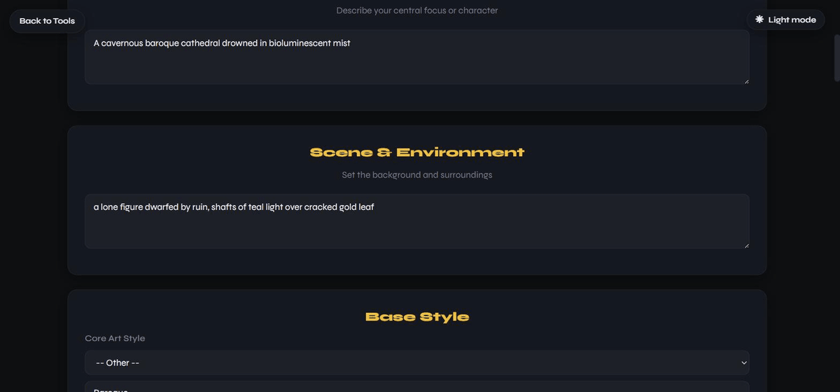 Flux Pro Prompt Builder