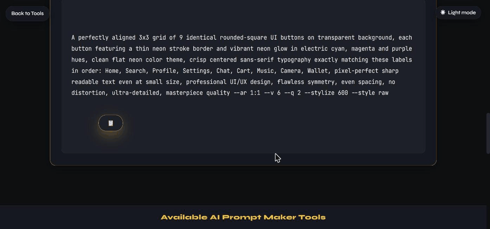 The generated result