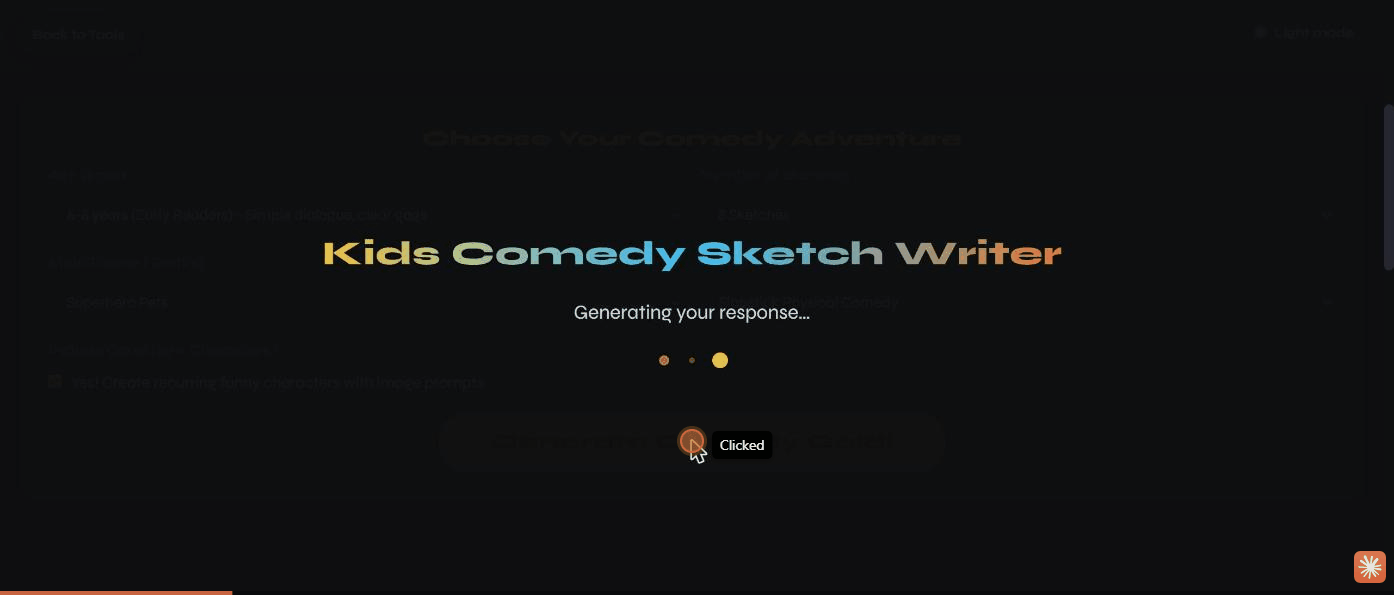 Kids Comedy Sketch Writer