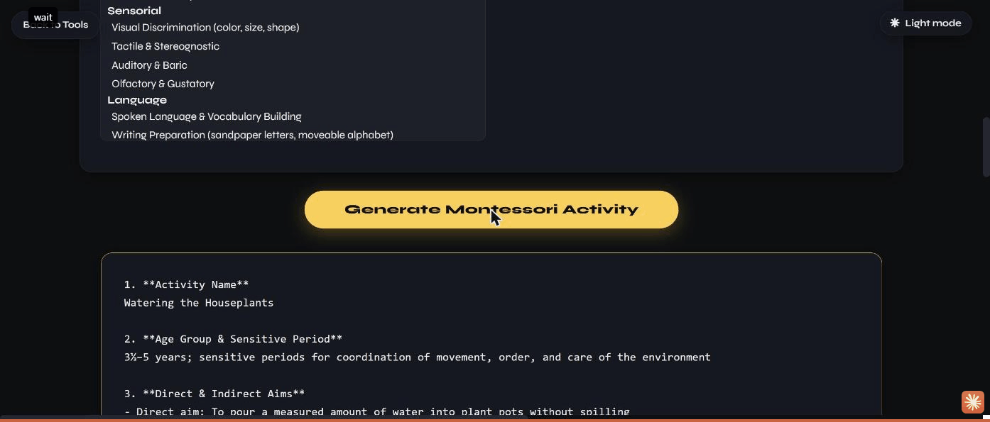 The generated result