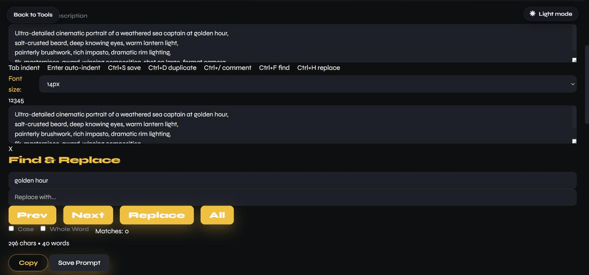 Prompt Editor