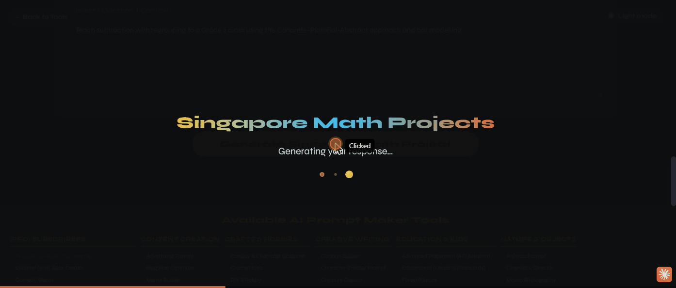 Singapore Math Projects