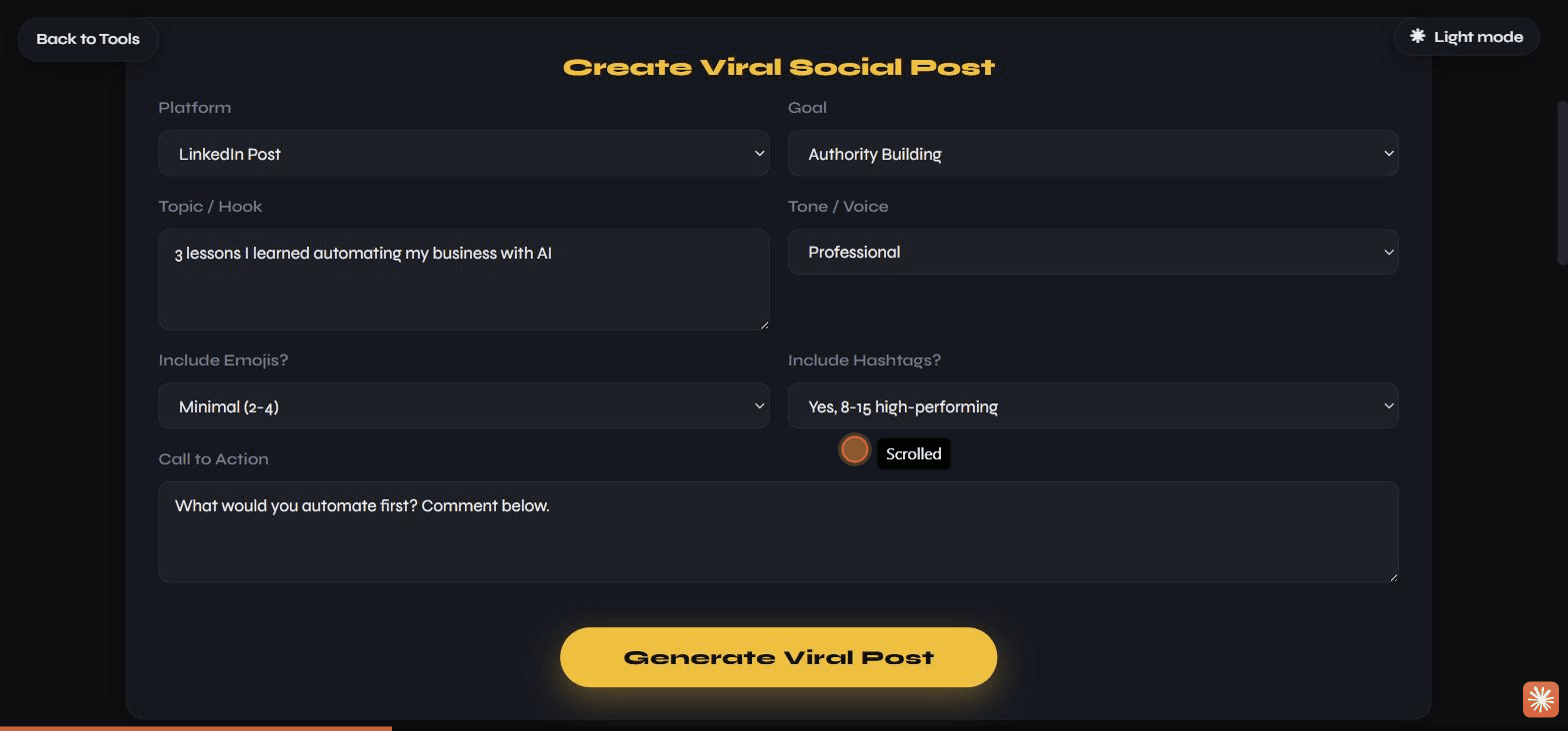 Social Media Post Creator